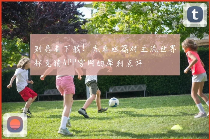 别急着下载!先看这篇对主流世界杯竞猜APP官网的犀利点评